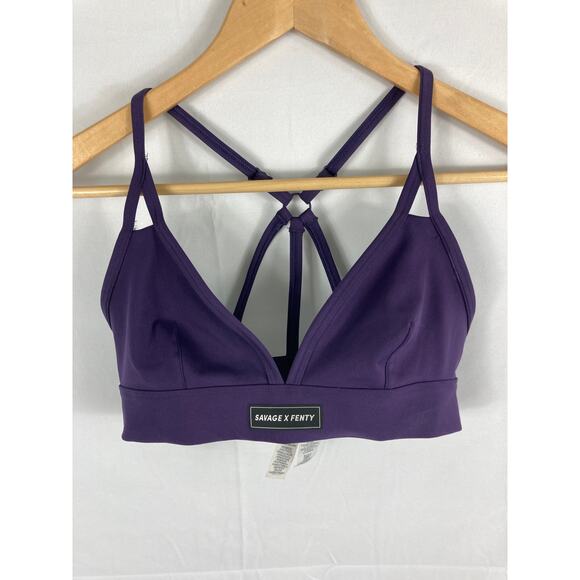 Savage x Fenty Spotlight Low Impact Sports Bra - Purple Size Medium 8/10 - Picture 1 of 5